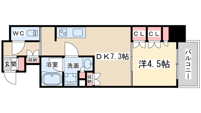 【間取り】 | ザ・パークハビオ堂島