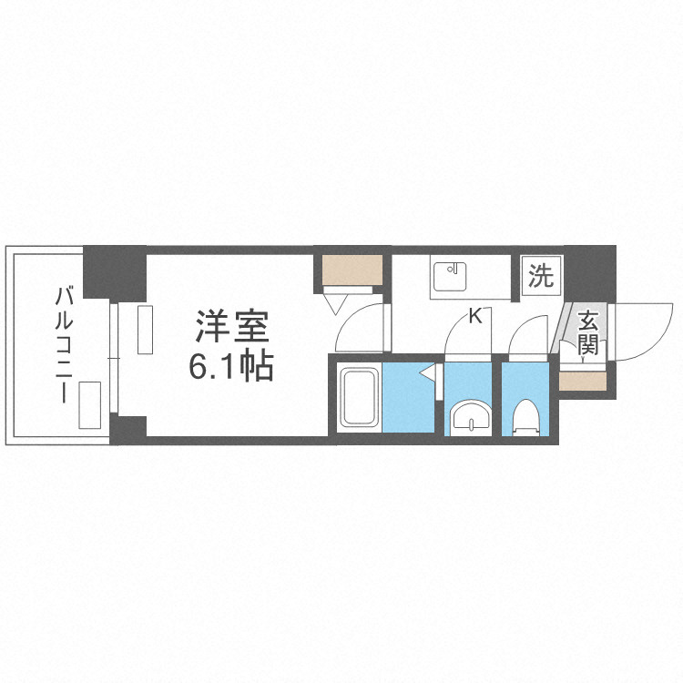 プレサンス南堀江ザ・センスの間取り