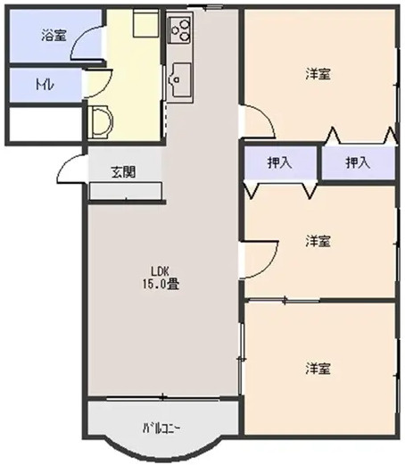 東田川郡庄内町松陽1棟アパートの間取り