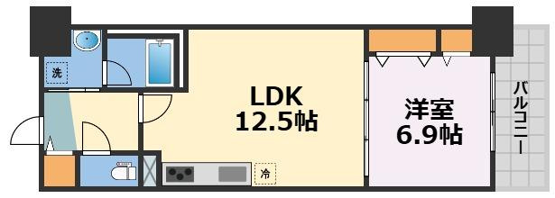 グランセジュール大国町の間取り