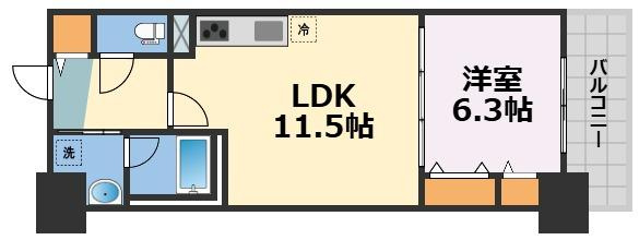グランセジュール大国町の間取り