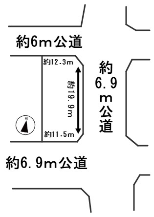 ６７０４３　岐阜市日野北４丁目土地の区画図