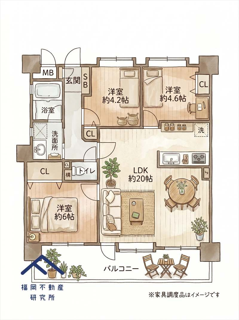 アプローズ那珂の間取り