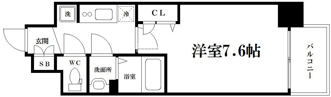 プレサンス堺筋本町センティスの間取り