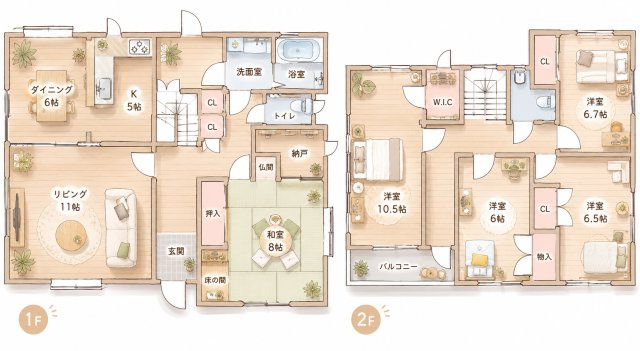 山之上西町　中古一戸建ての間取り|間取り図はいかがですか？ご希望を叶える間取りですか？リビングの広さは？水回りの位置は？カウンターキッチン？など色々な情報が集約されています。弊社ではリフォームなどのご相談も承っております。