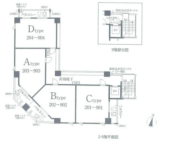 レルシール大島の区画図