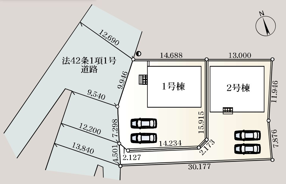 Cradle garden　神川町植竹第3の区画図|図面と現況が異なる場合、現況を優先とします。【2号棟】