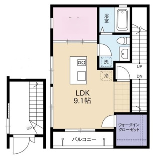 【間取り】 | Ａｐａｒｔａｍｅｎｔｏ　ＫＯＭＡＧＯＭＥ　アパルタメントコマゴメ | 間取りです。