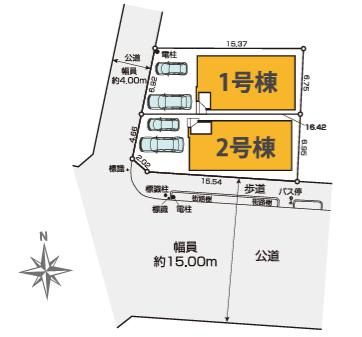 八王子市　元本郷町　新築一戸建て　１１期の区画図|～全2棟の新築一戸建て～