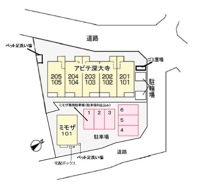 アビテ深大寺の区画図