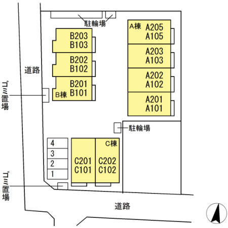 ソレイユ三原台　Aの区画図