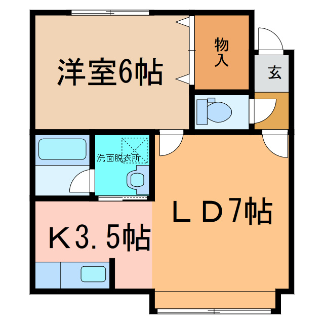 ラ・ポレール啓北の間取り