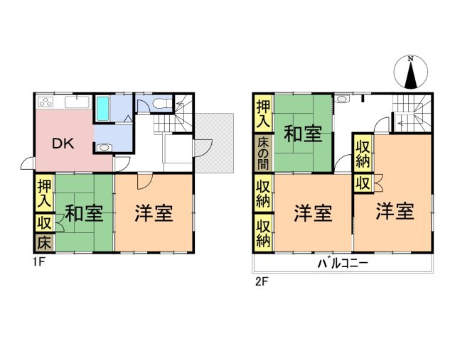 中古戸建　大垣市中川町4丁目　昭和63年築の間取り