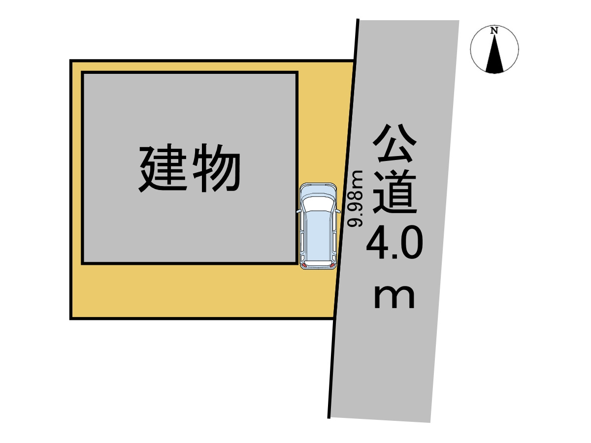 中古戸建　大垣市中川町4丁目　昭和63年築の区画図