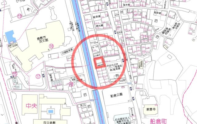 船倉町月極駐車場の地図