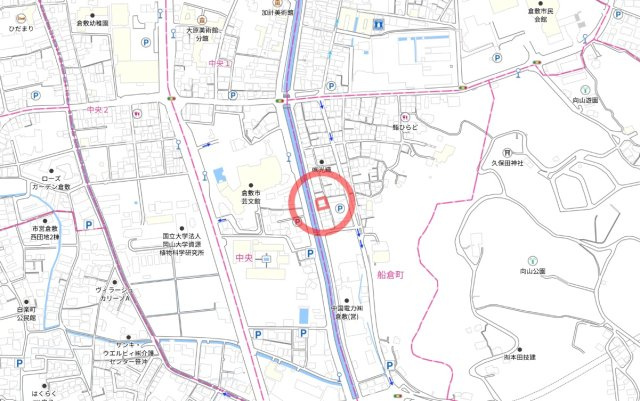船倉町月極駐車場の地図