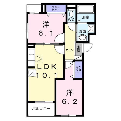 【間取り】 | ブリオ安満　B棟