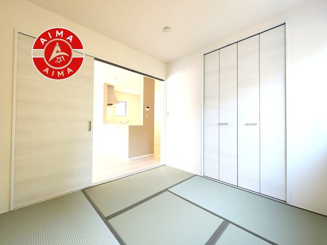 大野城市南ケ丘3丁目第1-2棟（1号棟）の和室|将来的に、琉球畳を引きまして和室風にすることも可能です。