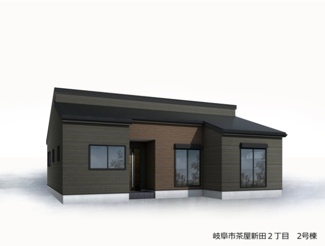 【外観パース】 | 岐阜市茶屋新田新築建売全2棟！お車並列4台可能！広々お庭スペースもあります♪長期優良認定住宅！ | 岐阜市茶屋新田新築建売全2棟！お車並列4台可能！広々お庭スペースもあります♪長期優良認定住宅！