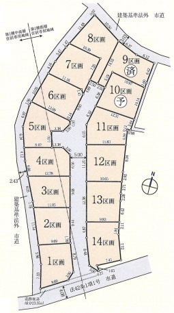 【土地図】 | 開放感のある、閑静な住宅街に位置しています。陽の光をたっぷりと浴びながら気持ち良く生活が出来ます。夢のマイホーム、夢ではなく実現出来ます！見学・ご相談等、お気軽にご連絡下さい。