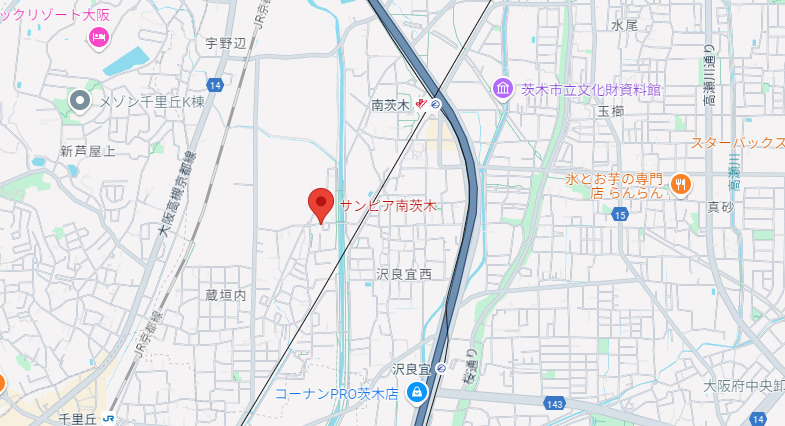 サンピア南茨木の地図
