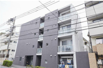 【外観】 | メゾンブランカ | 鉄筋コンクリート造のがっちりとした建物。