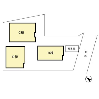 【区画図】 | 大野貸家　Ｂ