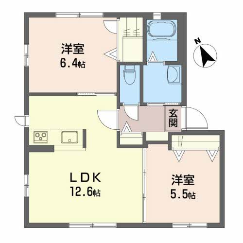 ヴィラージュヌフ Ⅷ棟の間取り