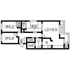 【間取り】 | ロピア伏古公園