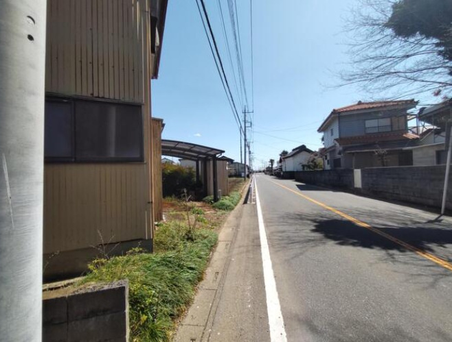 敷地面積47坪　売地　川越市古谷本郷の前面道路含む現地写真|南側7.7ｍ公道、10.3ｍ接道！二方道路！（北側4.2ｍ公道、11.3ｍ接道！）