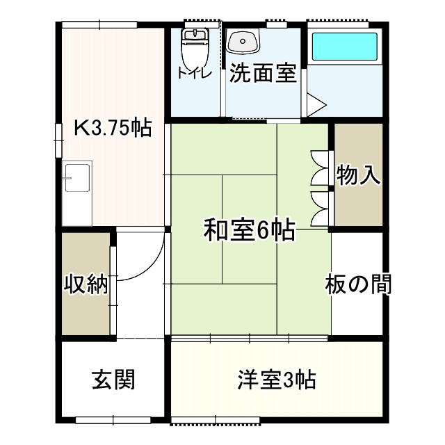 明石市林2丁目平屋戸建の間取り