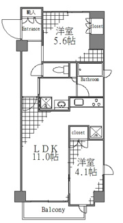 【間取り】 | プレール・ドゥーク両国Ⅱ