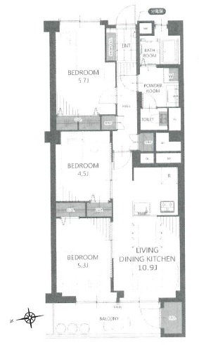 【間取り】 | 元住吉マンション