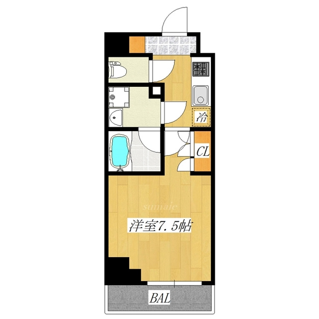 クレヴィスタ浮間舟渡の間取り|西向きのお部屋です☆