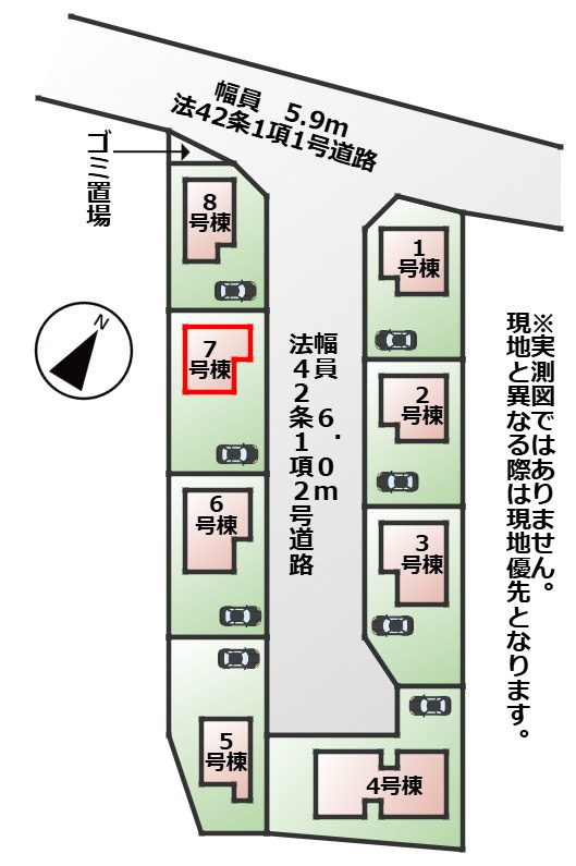 LiveleGarden.S下野市上大領の区画図|【全8棟】各号棟の詳細については、お気軽にお問い合わせください♪