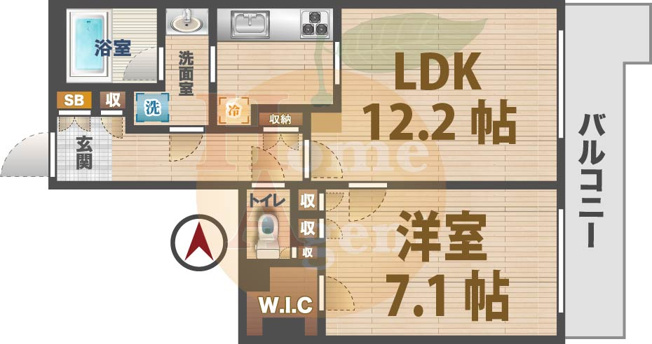 【間取り】 | ラフィーネ阿佐谷 | 1LDKのお部屋。