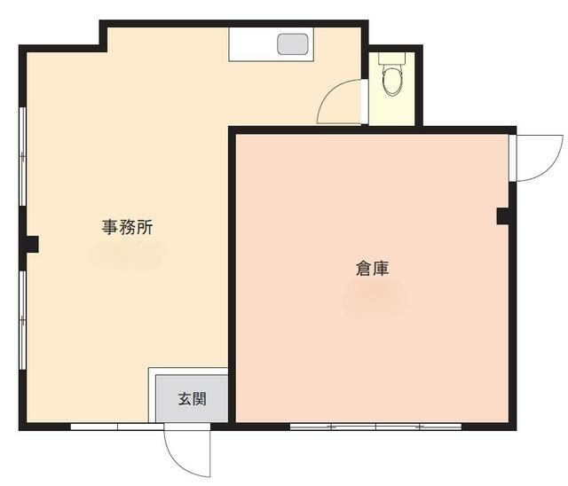 江戸川区北小岩５丁目の店舗事務所の間取り