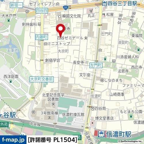 ルート四谷三丁目の地図| 