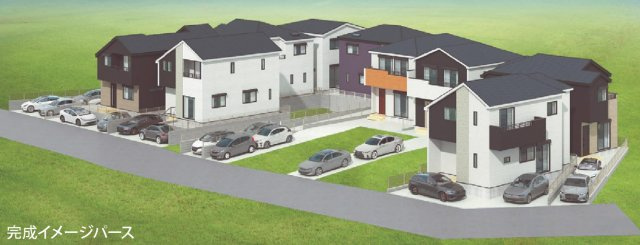 横浜市泉区新橋町 新築戸建て【仲介手数料無料】カースペース2台の外観パース