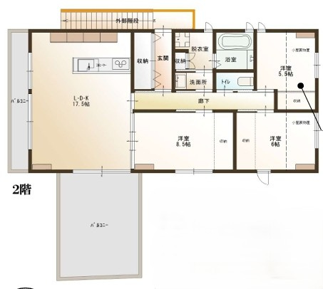 東福井３丁目テナントの間取り