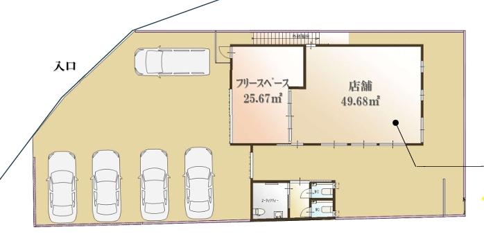 東福井３丁目テナントの間取り