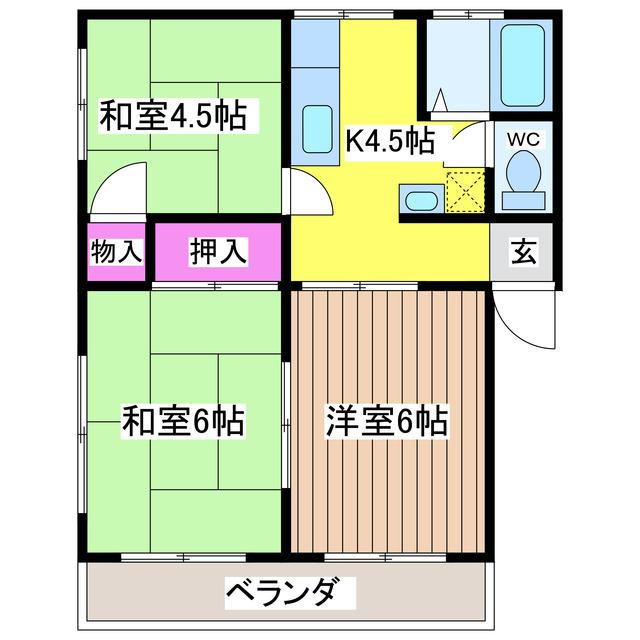 メゾン第一Bの間取り