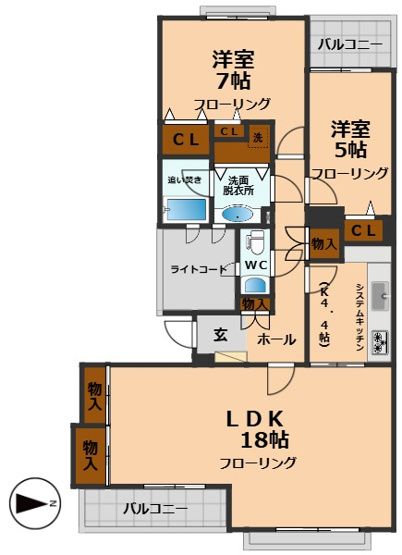 【間取り】 | パークハイム浜田山