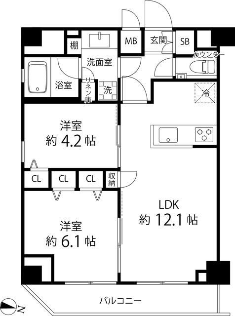 パークキューブ錦糸町の間取り