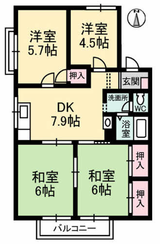 ベルメゾンの間取り
