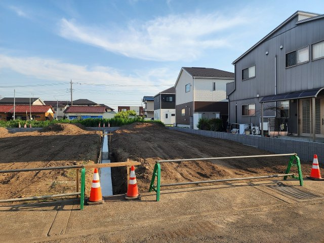 高崎市貝沢町売地の外観|3号地と4号地境界部