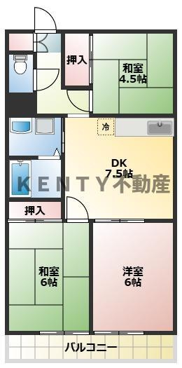【間取り】 | コーポ江川