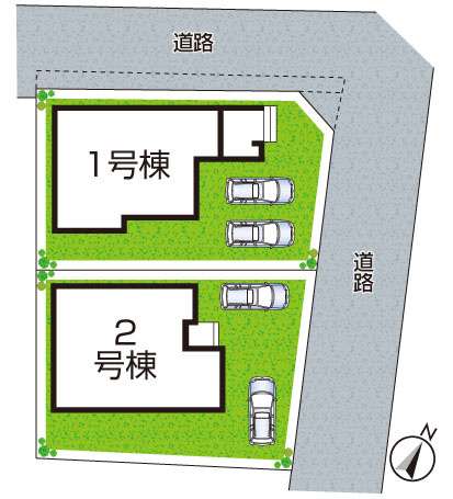 大阪狭山市茱萸木　第1期　新築一戸建ての区画図|全2区画