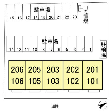 Parkside ひたち野の区画図