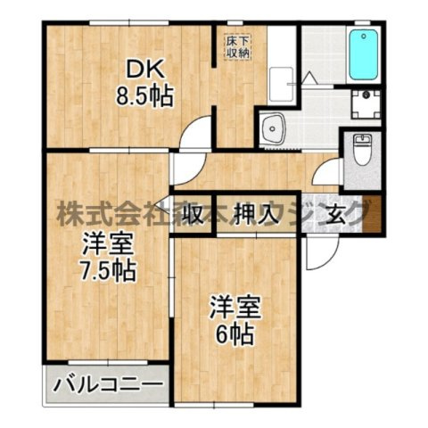 【間取り】 | 　サニーハイツ香里園